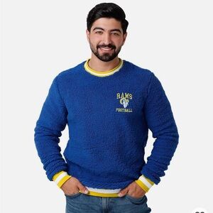 NWT NFL LA Rams Crew Neck Fuzzy Sweater